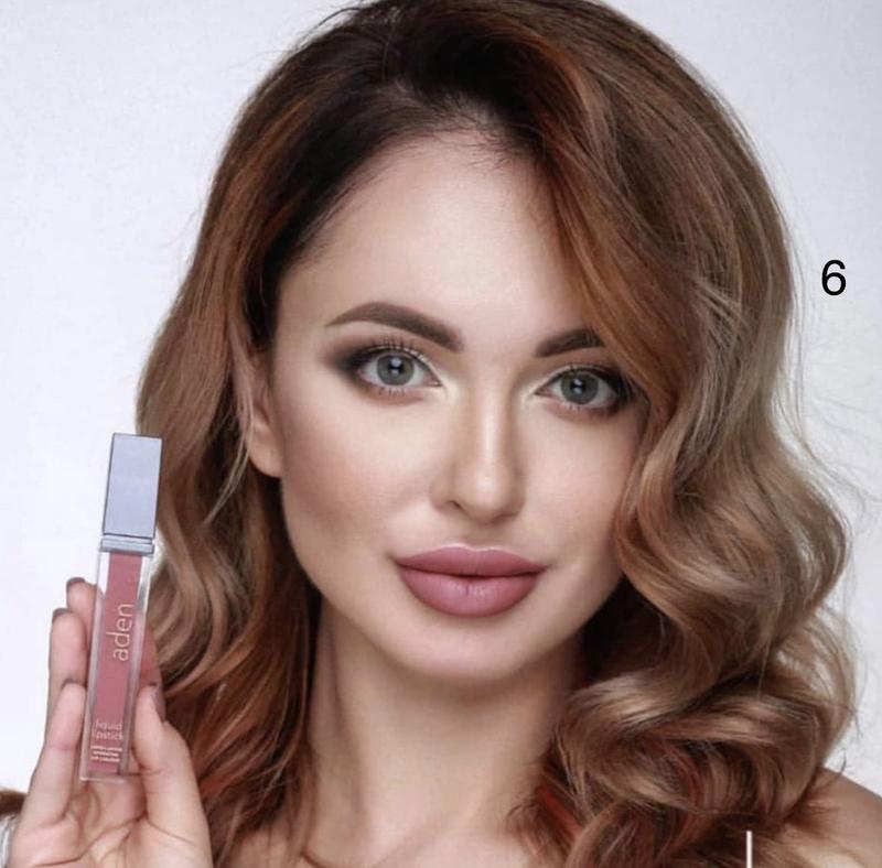 Матова помада 6 номер aden cosmetics liquid lipstick аден — ціна 285 ...