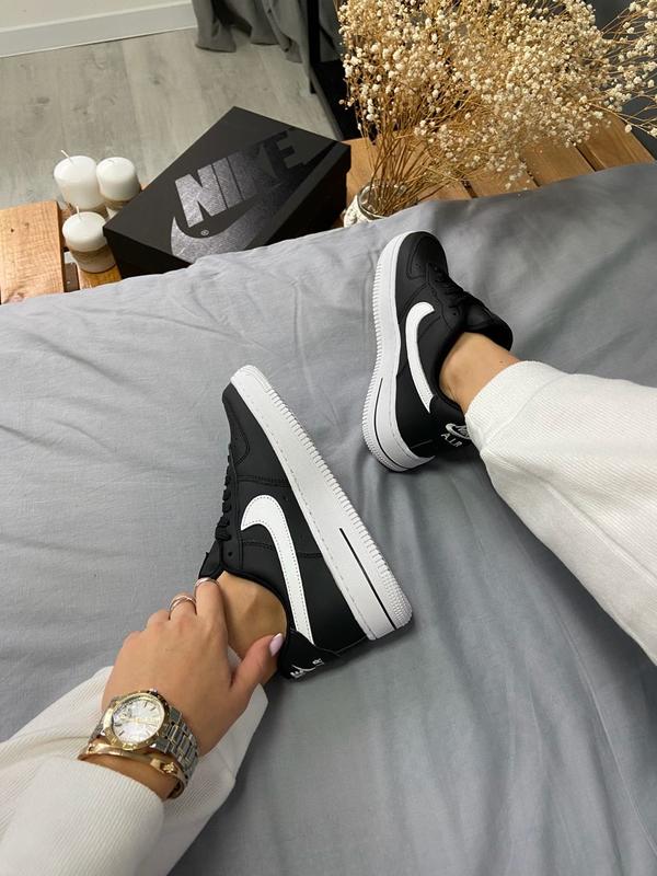 Nike air force black white шкіряні кросівки найк — ціна 1900 грн у ...