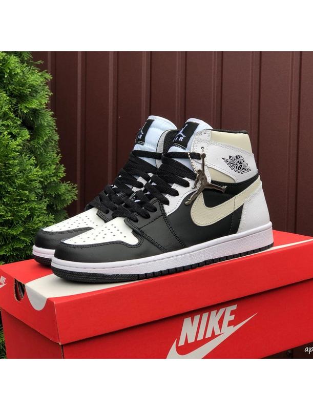 Кроссовки мужские nike air jordan 1 retro high черные кросівки чоловічі ...