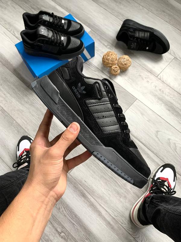 Кроссовки мужские adidas forum low черные кросівки чоловічі адидас ...