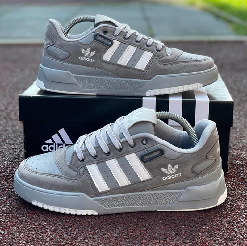 Мужские кроссовки adidas forum low gray обувь адидас форум лоу серые ...