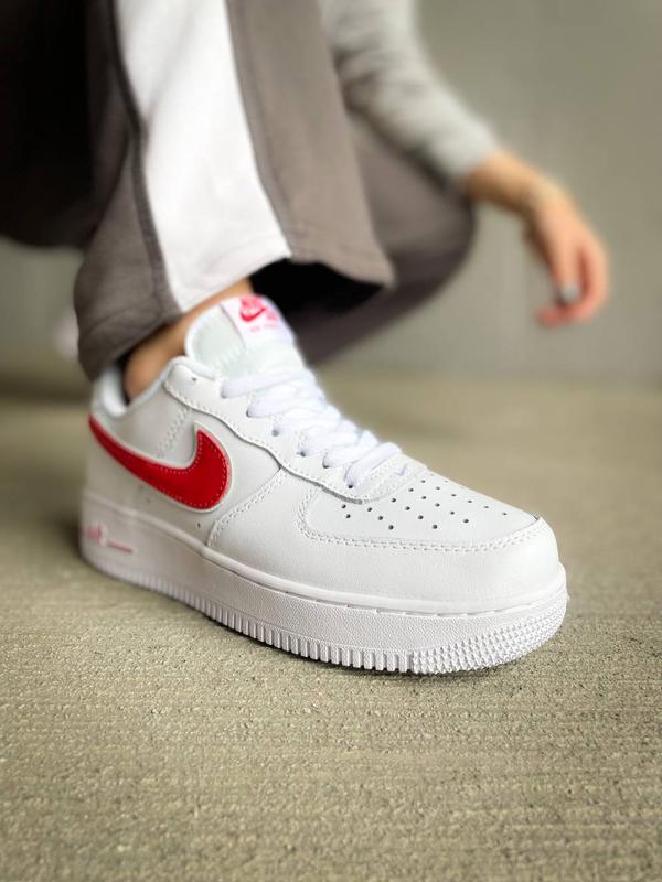 Nike air force 1 low cheap red swoosh