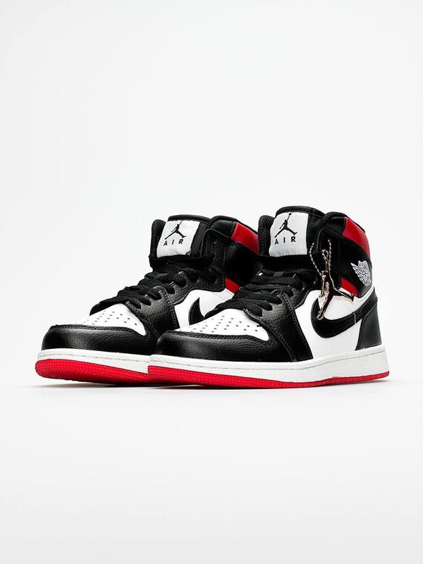 Женские кроссовки nike air jordan high black red white найк — цена
