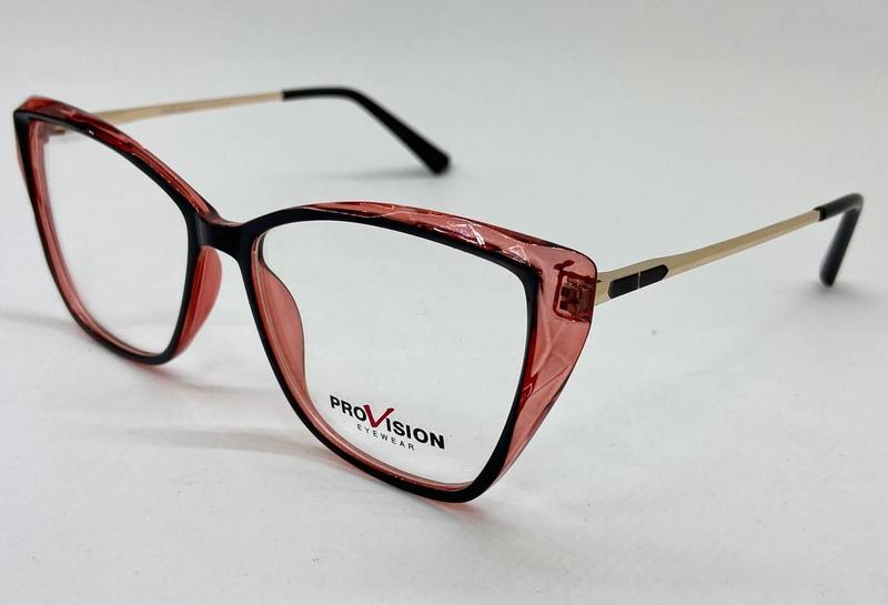 Оправа пластиковая лисичка красная прозрачная с тонкими дужками металл ...