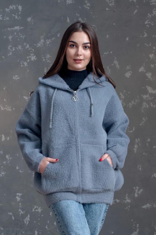 Женская куртка альпака на молнии с капюшоном — цена 1269 грн в каталоге Куртки ✓ Купить женские вещи по доступной цене на Шафе