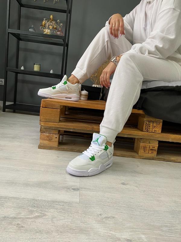 men air jordan 4 green metallic