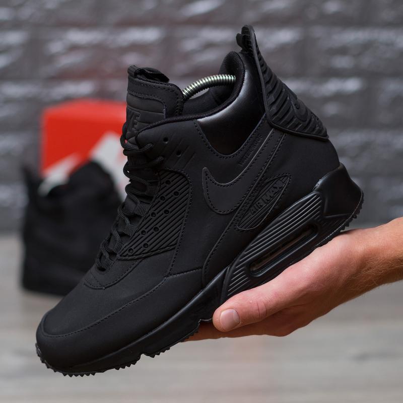 nike air max 90 sneakerboot winter triple black