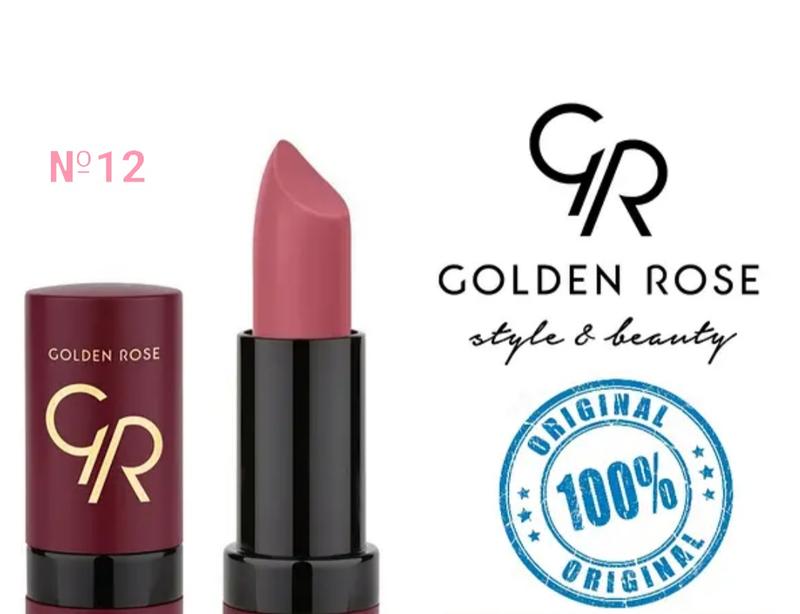 Губна помада golden rose №12 velvet matte голден роуз матова вельвет ...