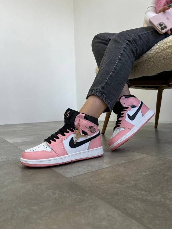 Кроссовки найк джордан женские, nike jordan 1 high og white pink ...