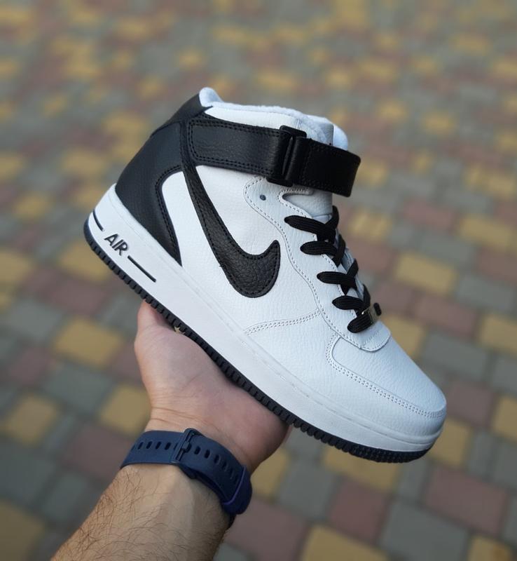 Кроссовки женские nike air force белые черные / кросівки жіночі найк ...