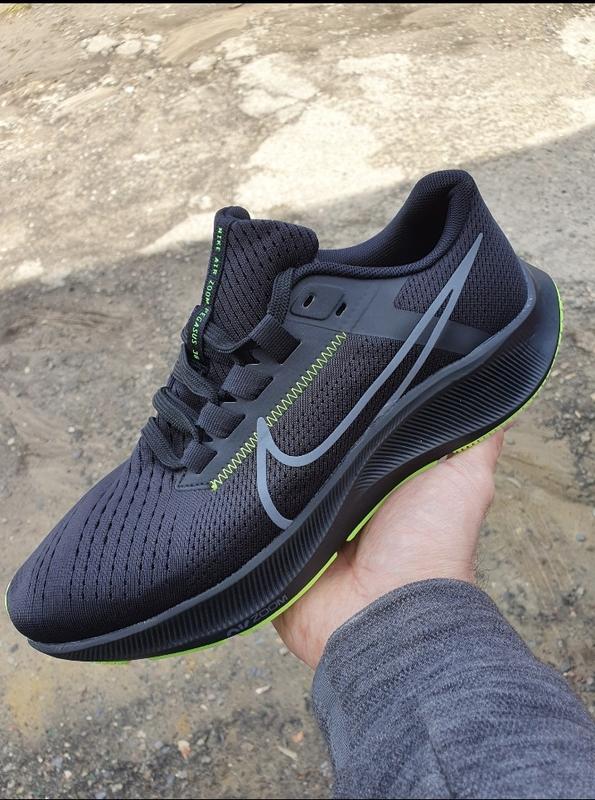 Мужские кроссовки nike zoom pegasus 38 black/green найк пегасус — цена ...