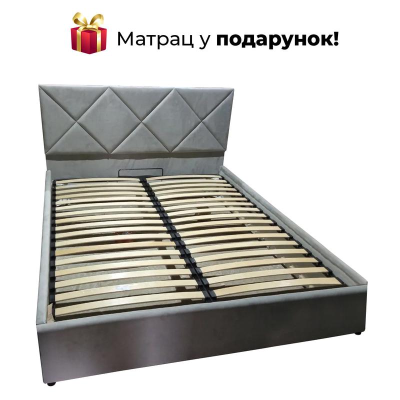 Кровать двуспальная мягкая modena 160х200 см с подъемным механизмом ...
