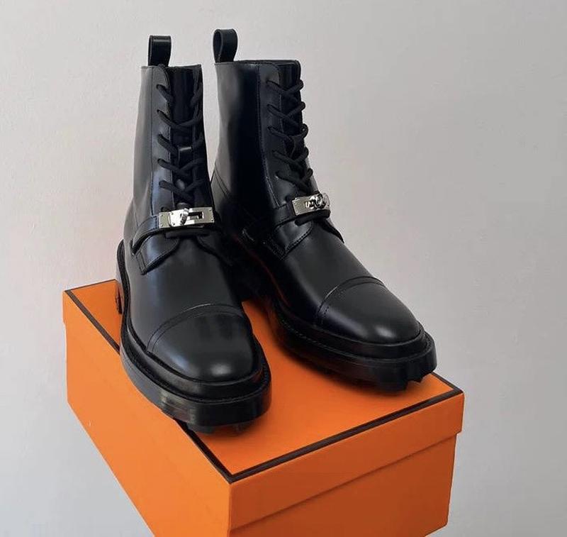 Сапоги ботинки в стиле гермес hermes кожа — ціна 6399 грн у каталозі ...