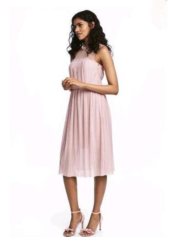 Неймовірно красиве вечірнє міді плаття плісе h&m з фатіном. — цена 1100 ...