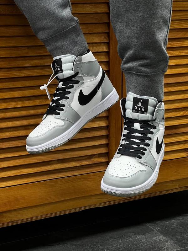 air jordan 1 grey white black