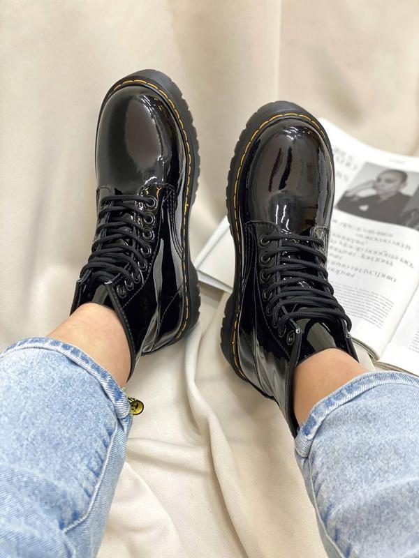 Dr.martens jadon patent black ботинки доктор мартинс лакированные ...