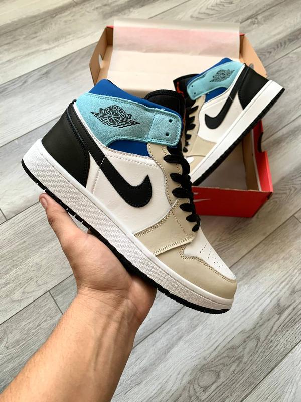 retro 1 white black blue