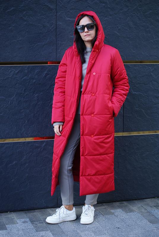 Женское зимнее пальто стеганое с капюшоном, пальто на синтепоне длинное —  цена 2800 грн в каталоге Пальто ✓ Купить женские вещи по доступной цене на  Шафе | Украина #17370995