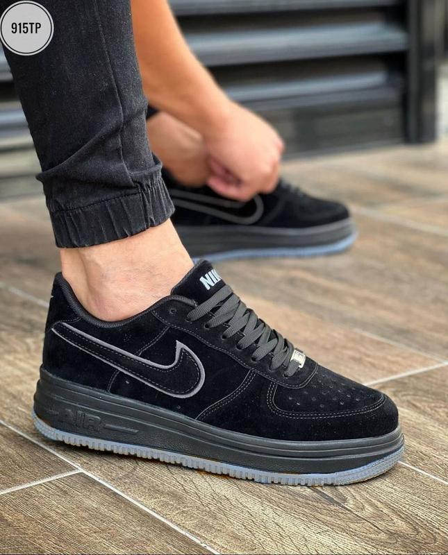 Nike air force 1 low black, кроссовки мужские чёрные найк форс ...