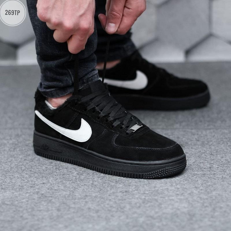 Nike air force 1 black white suede hotsell