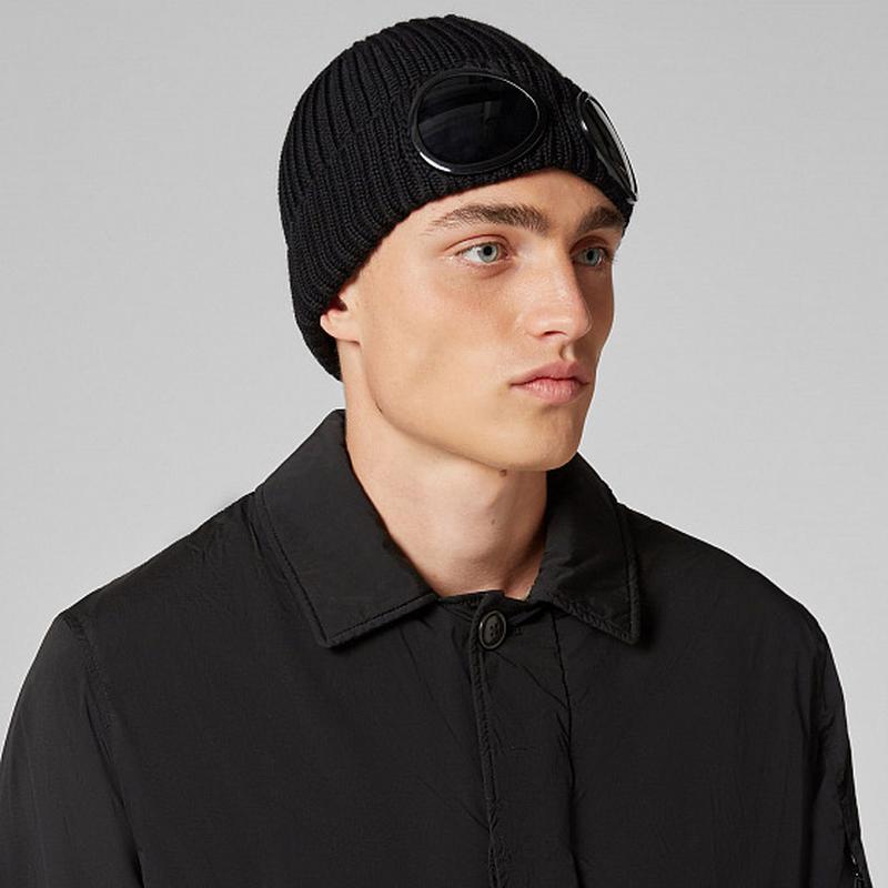 C.p. company goggle beanie black 2000 106436404