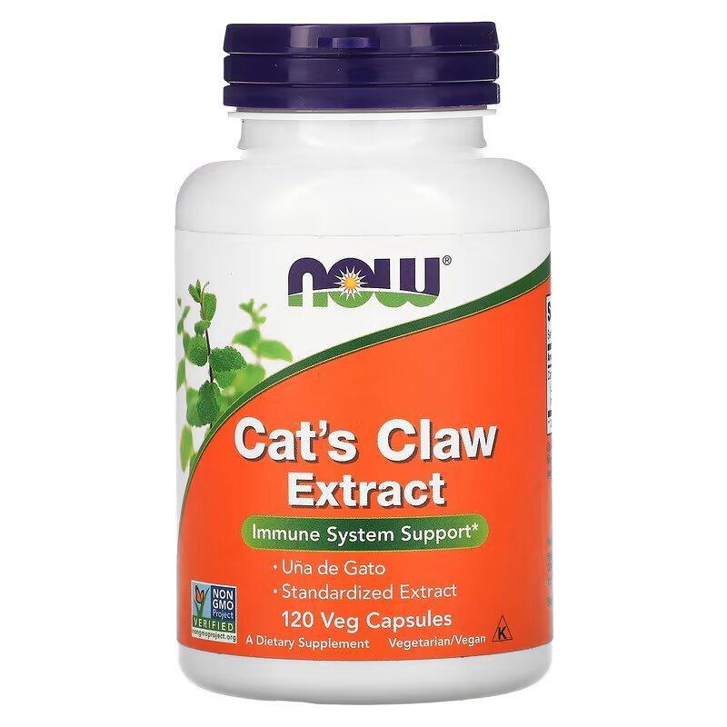 Натуральная добавка now cat's claw extract, 120 вегакапсул — цена 705