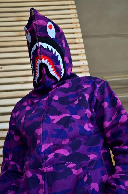 Толстовка bape shark camo violet — цена 2149 грн в каталоге Худи ✓ Купить  мужские вещи по доступной цене на Шафе | Украина #106812467