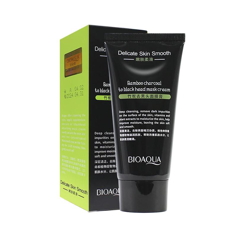 Крем-маска bioaqua delicate skin smooth з бамбуковим вугіллям 60 г ...