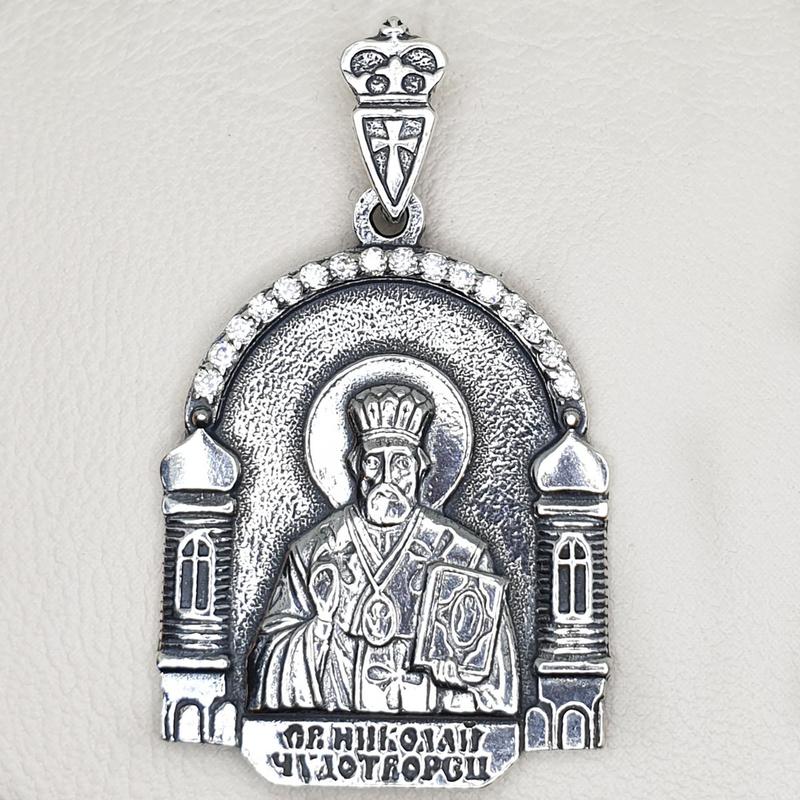 Православная ладанка серебряная "святой николай" 8,20 г — цена 1557 грн ...
