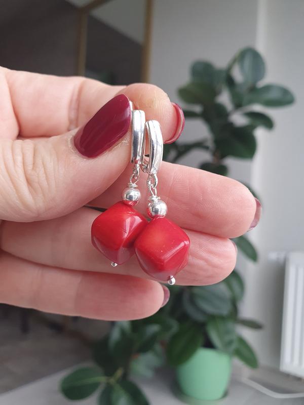 Сережки з коралом — ціна 900 грн у каталозі Сережки Купити аксесуари за ...