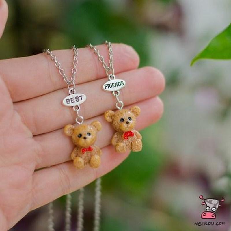 Кулон для двоих друзей "best friends. сказочные медвежата" — цена 265 ...