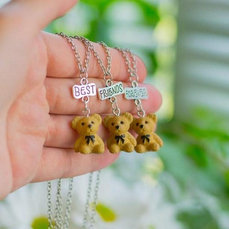 Кулон для троих друзей "best friends forever. бурые медвежата" — ціна ...