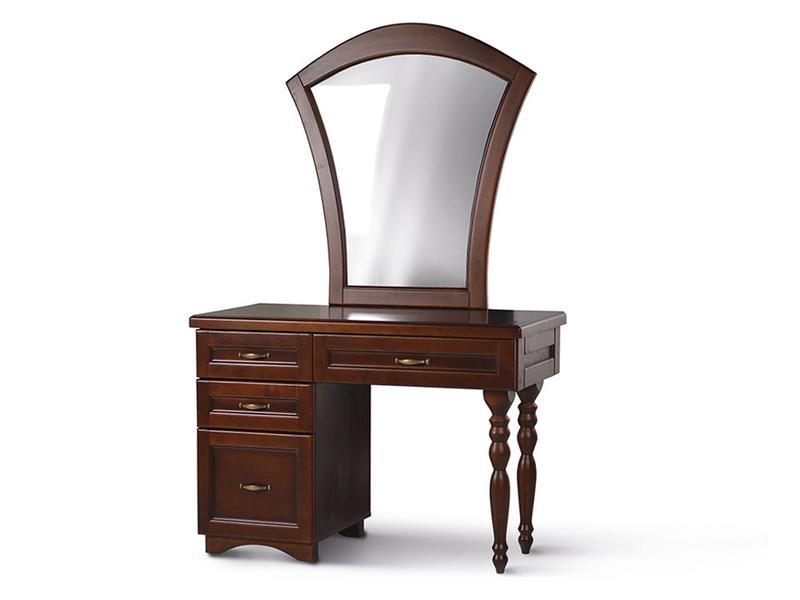 Деревянный туалетный столик с зеркалом №112 (орех темный) — цена 12937 ...