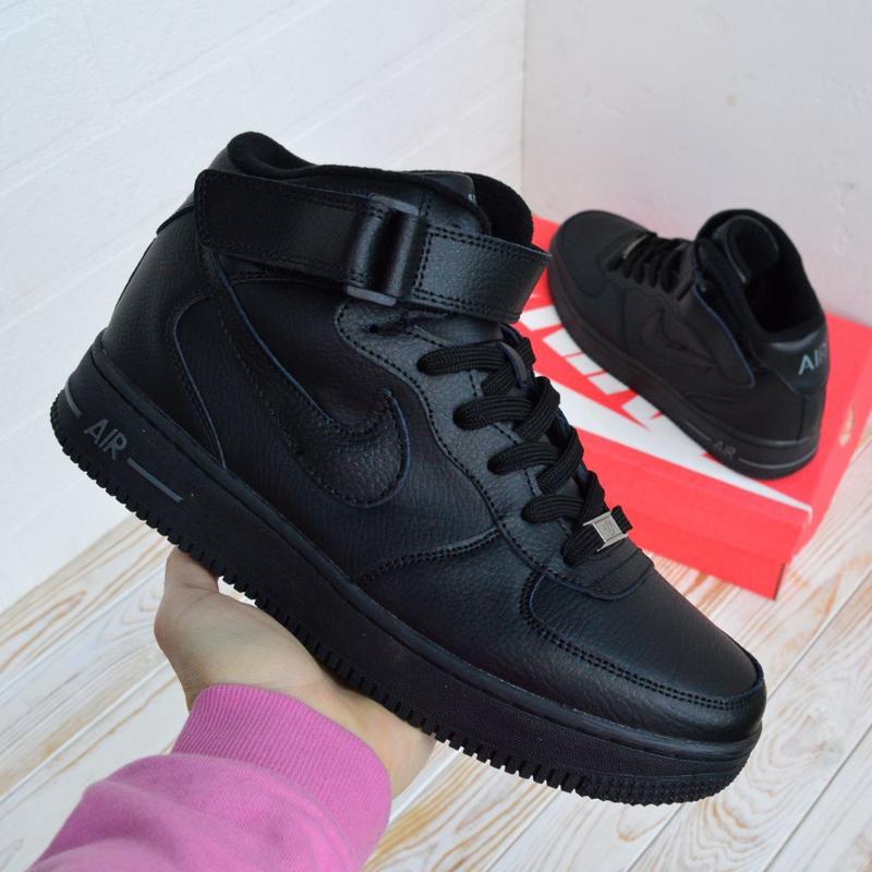 Мужские высокие кожаные кроссовки nike air force #найк — цена 2200 грн ...