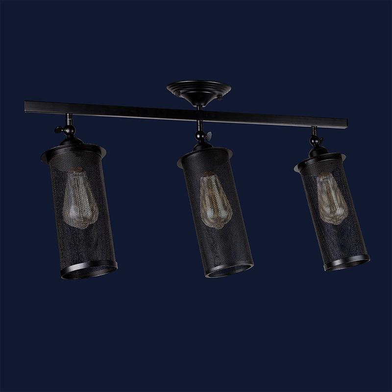 Люстра потолочная на три фигурных плафона на планке 907x012f-3 bk ...