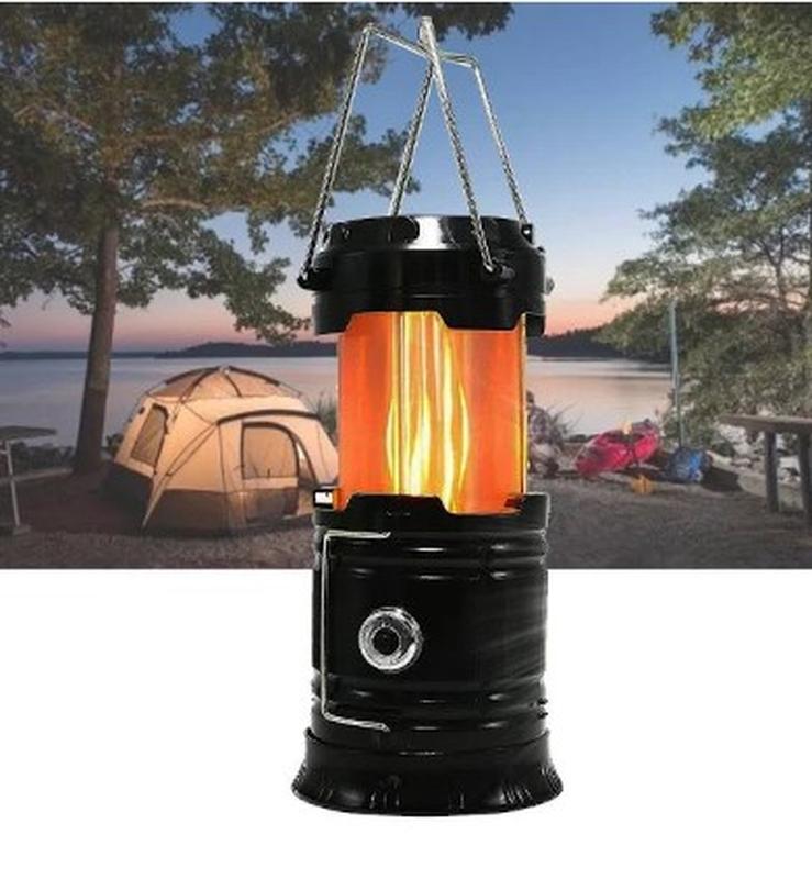 Солнечная батарея огненная лампа ночник лампадка 3 в 1 flame lamp на ...