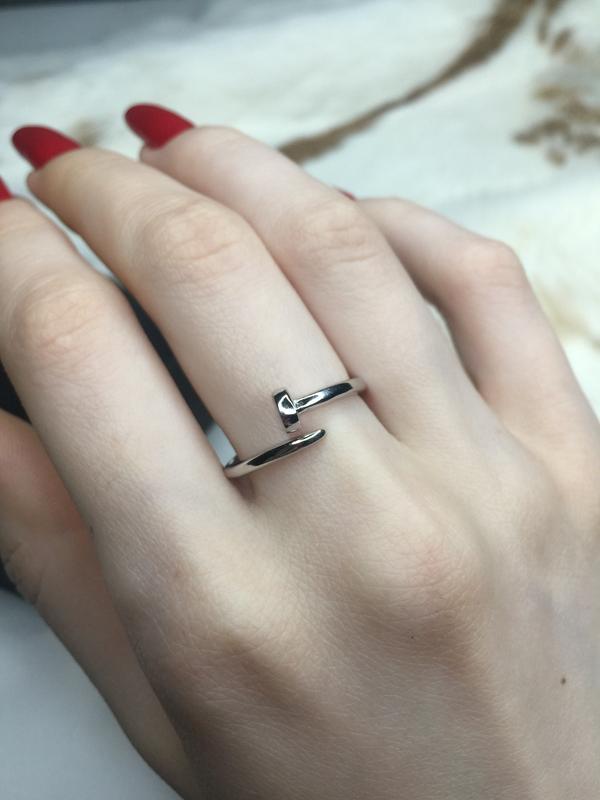 Серебряное кольцо колечко закрученный гвоздь гвозди картье серебро ...