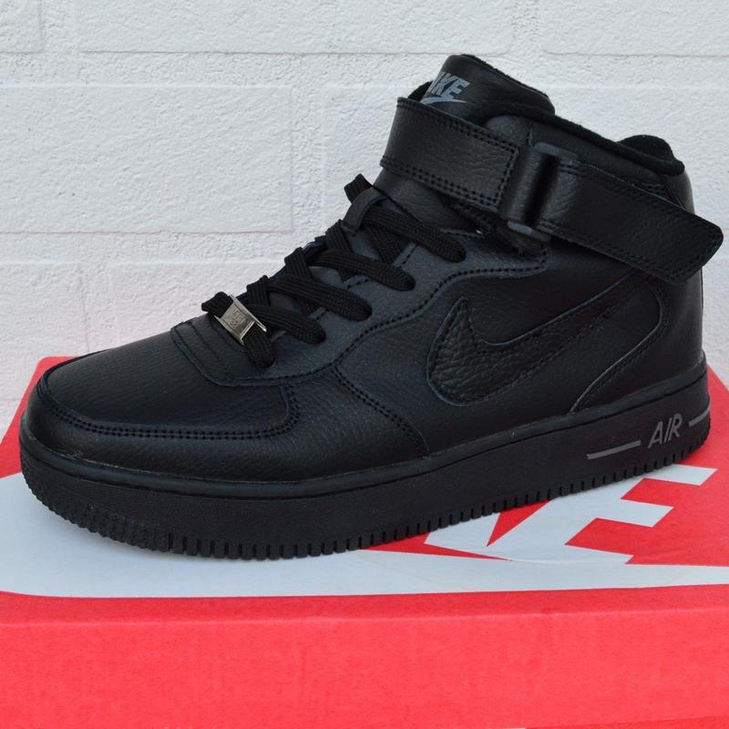 Мужские высокие кожаные кроссовки nike air force #найк — цена 2200 грн ...