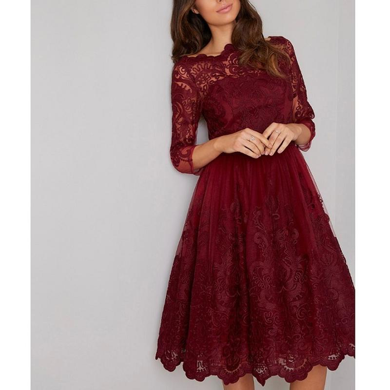 Королевское вечернее платье chi chi london (wine 3/4) — цена 2490