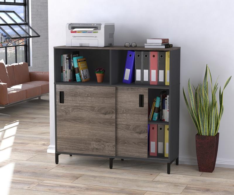 Тумба офісна ls-1200-1200 антрацит дуб палена — ціна 7790 грн у ...