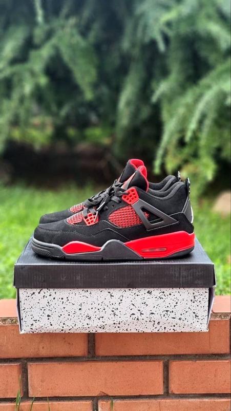 nike air jordan 4 red black 2500 108372534