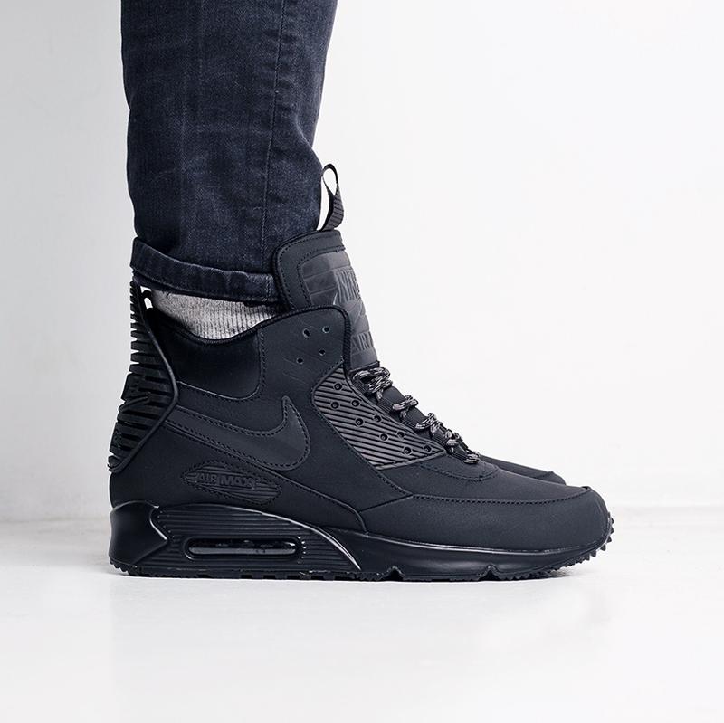 nike air max 90 sneakerboot winter triple black