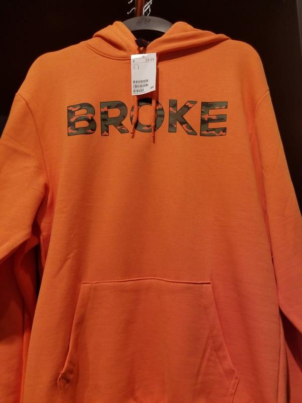 broke hoodie h&m
