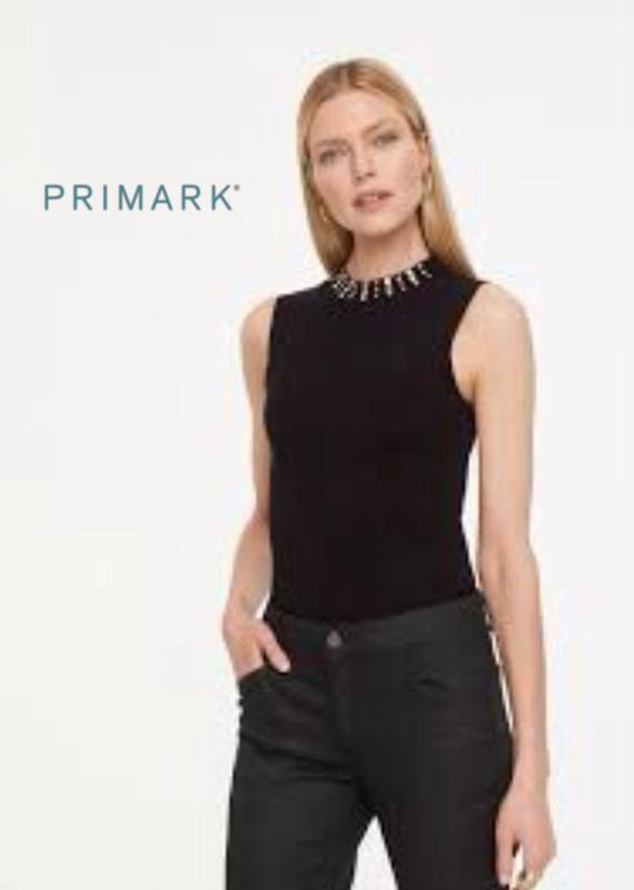 Нарядный элегантный топ кроп топ с украшением на шее стразики primark ...