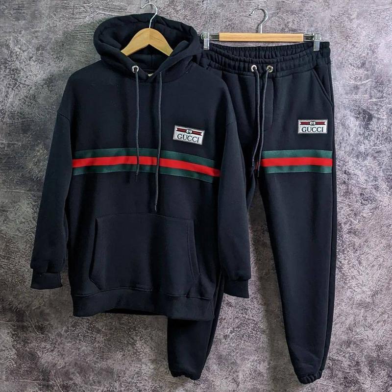 Мужской спортивный костюм gucci на флисе черный — цена 2999 грн в ...