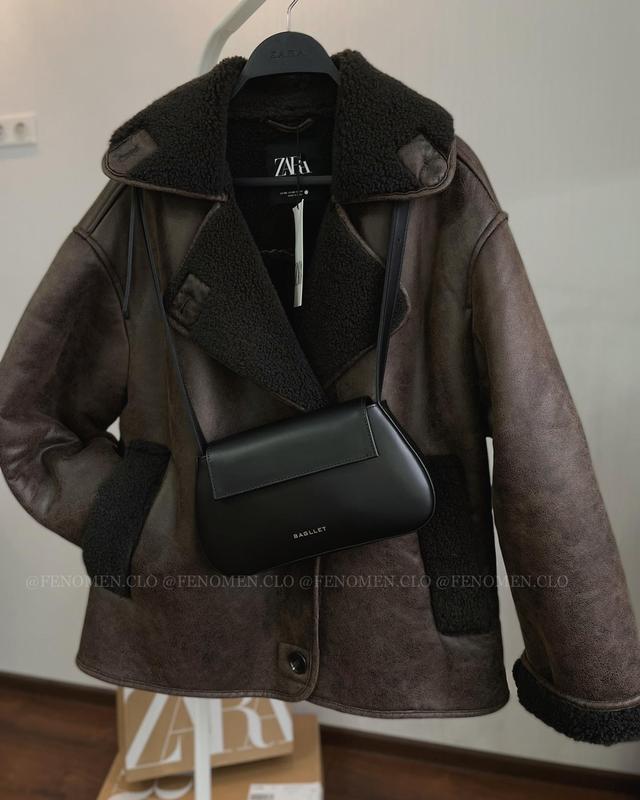 Дубленка зара zara куртка zara косуха авиатор — цена 4050 грн в ...