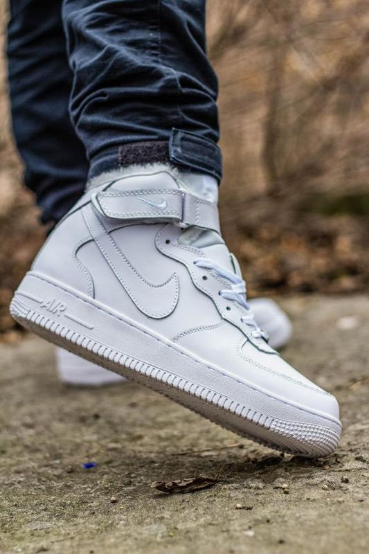 Зимние мужские белые кроссовки nike air force🆕зимние высокие найк ...