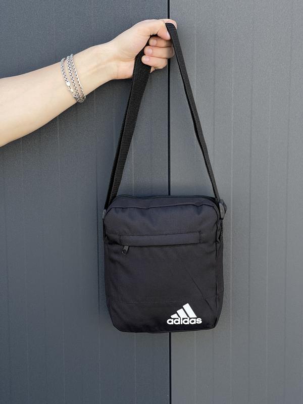 Мужская барсетка adidas из ткани брендовая фирменная сумка через плечо ...