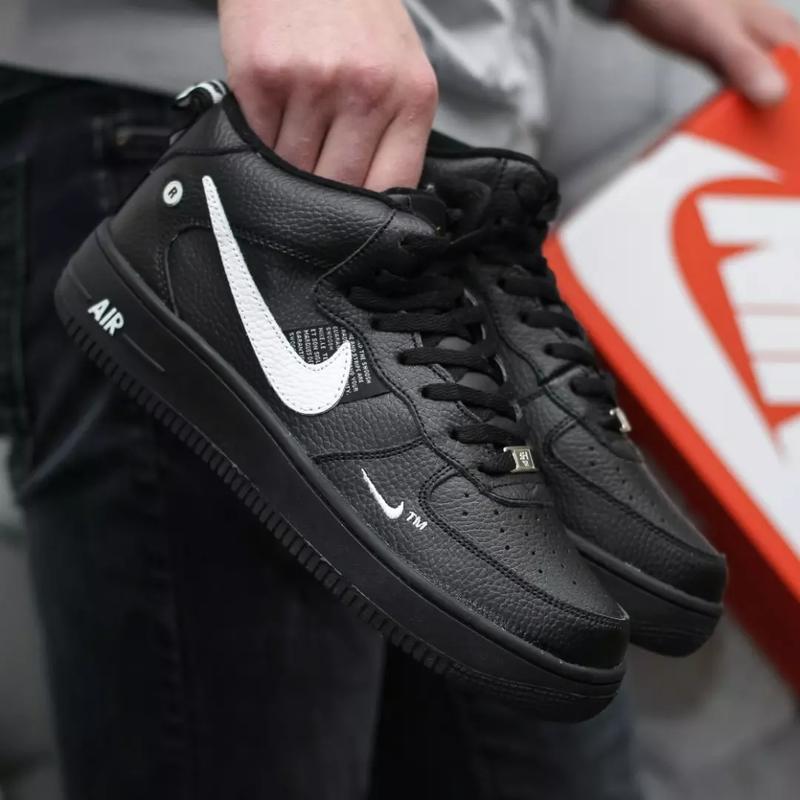 Nike air force 1 07 mid lv8 black outlet