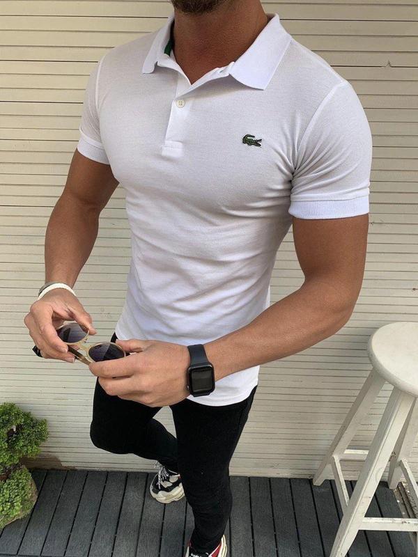 Поло lacoste - white рубашка безрукавка лакоста — цена 608 грн в ...